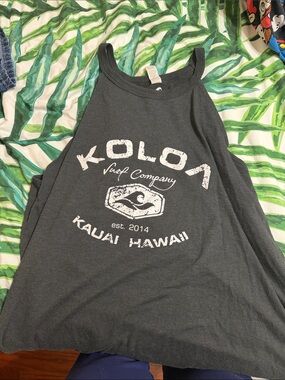 Women’s Black Muscle Tank - Kauai Hawaii Graphic